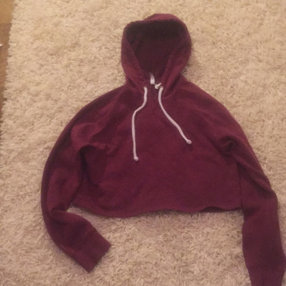 Maroon colored crop top from H&M